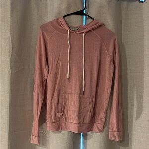 Casual Pink Hoodie Sweater